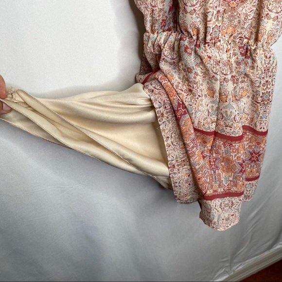 Lulu’s Pink Printed Halter Tassel Romper - Picture 5 of 12